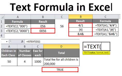 Using Text in Excel Formula