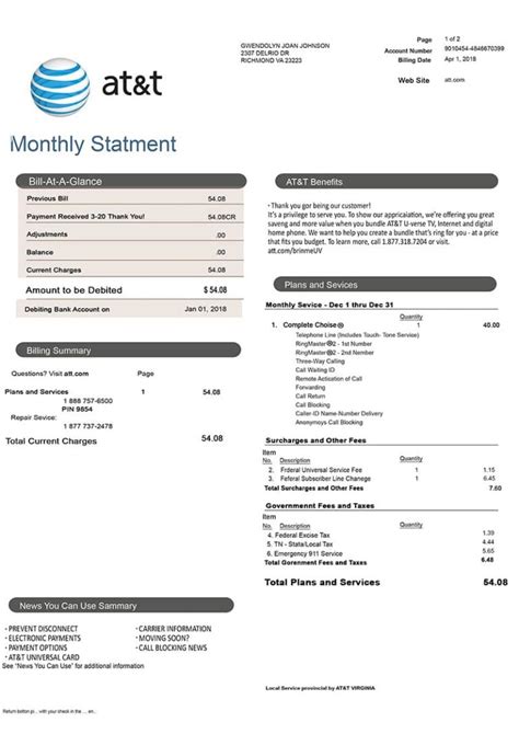Utility Bill Proof Of Address Template