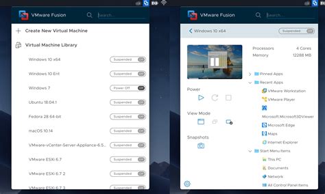 VMware Fusion Interface