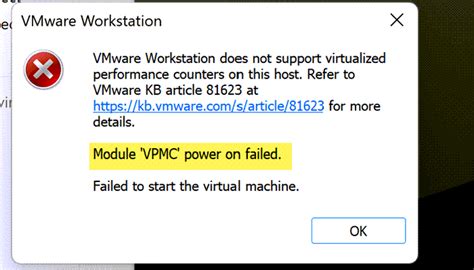 VMware Power On Problems