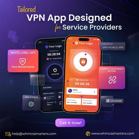 VPN app connection illustration