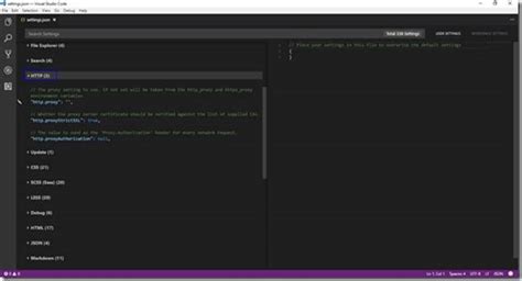 Proxy Settings in VS Code