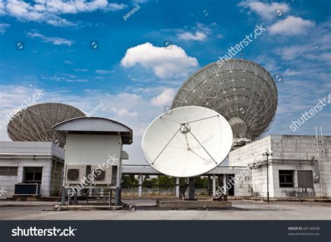 VSAT dishes on building