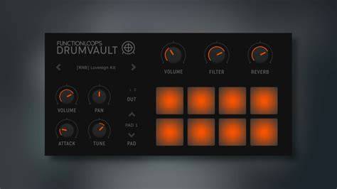 Ilustrasi VST Drum Machine interface