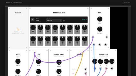 Ilustrasi VST Synthesizer interface