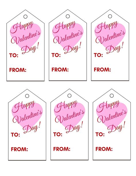 Valentine Tags Printable