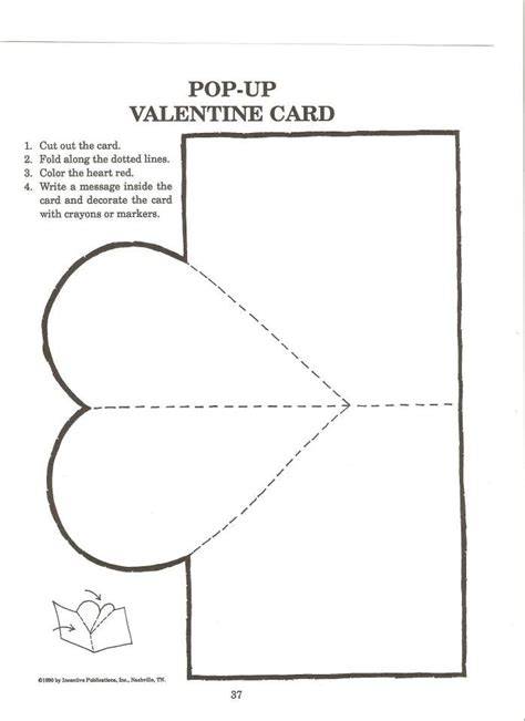 Valentines Day Pop Up Card Template