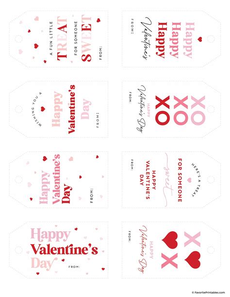 Valentines Gift Tags Printable
