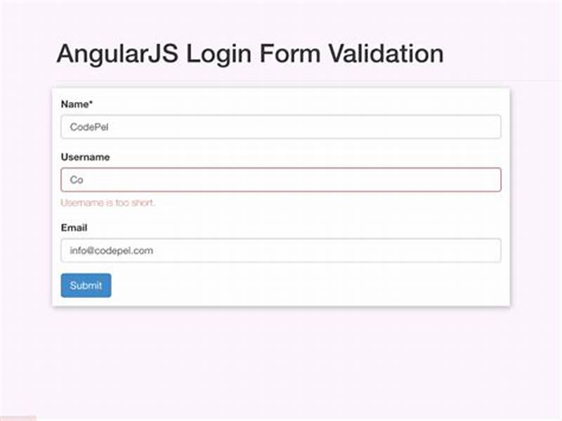 Validate Form In Angularjs