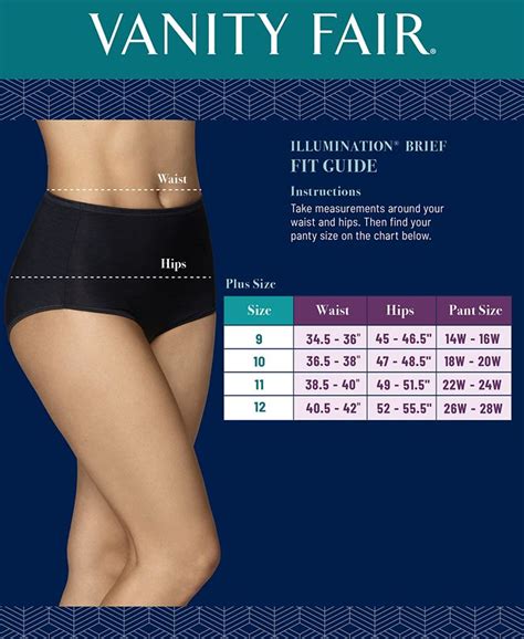 Vanity Fair Underwear Size Chart