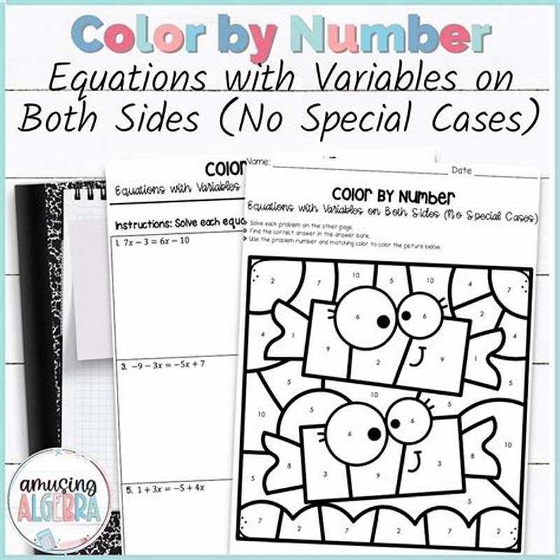 Variables On Both Sides Coloring Worksheet Answer Key