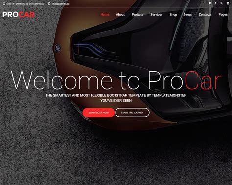 Vehicle Website Templates Free