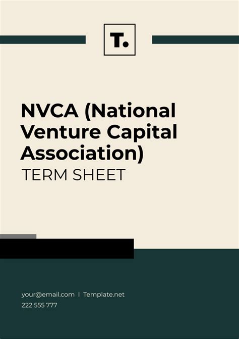 Venture Capital Term Sheet Template