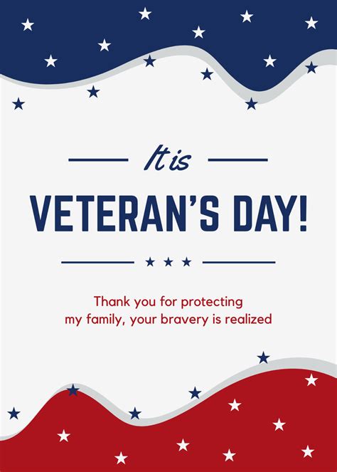 Veterans Day Card Template