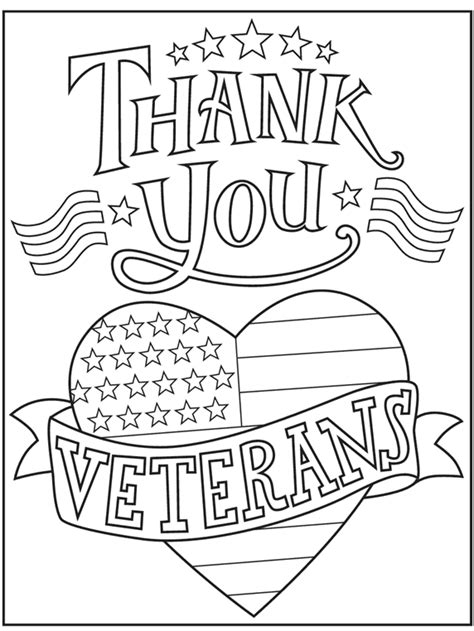 Veterans Day Coloring Sheets Printables