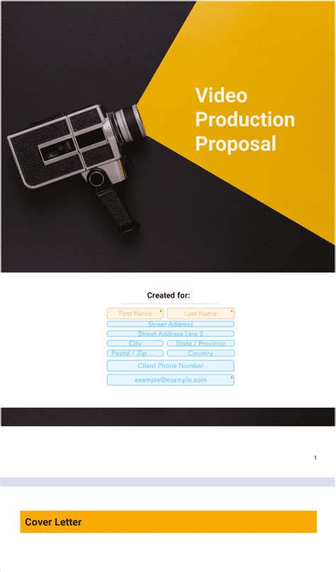 Video Production Proposal Template