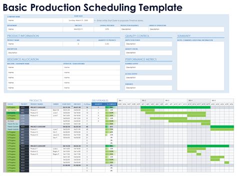 Video Production Schedule Template