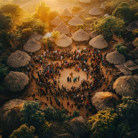 Village community gathering
