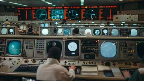 Vintage TV Network Control Room