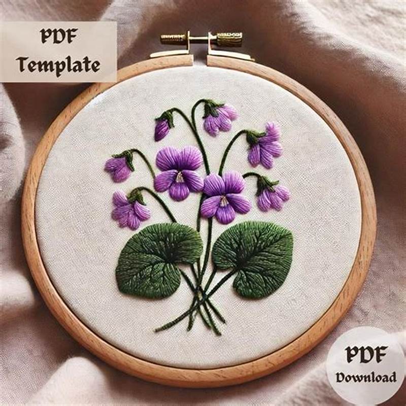 Violet Embroidery Pattern