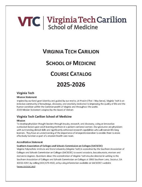 Virginia Tech Graduate Course Catalog
