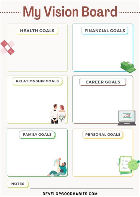 Vision Board Templates Free