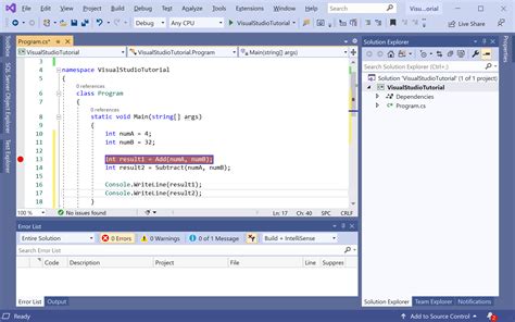 Visual Studio .NET Debugging
