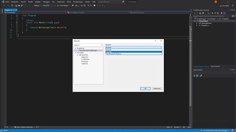 Visual Studio Language Pack Selection