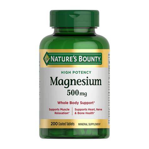 Vitamin supplement bottle mg