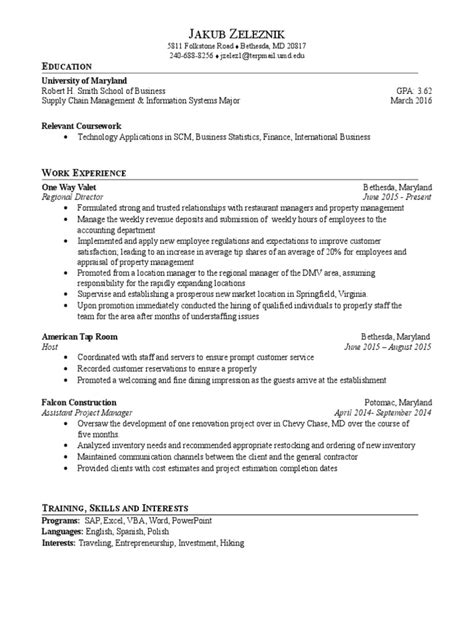 Vmock Resume Template