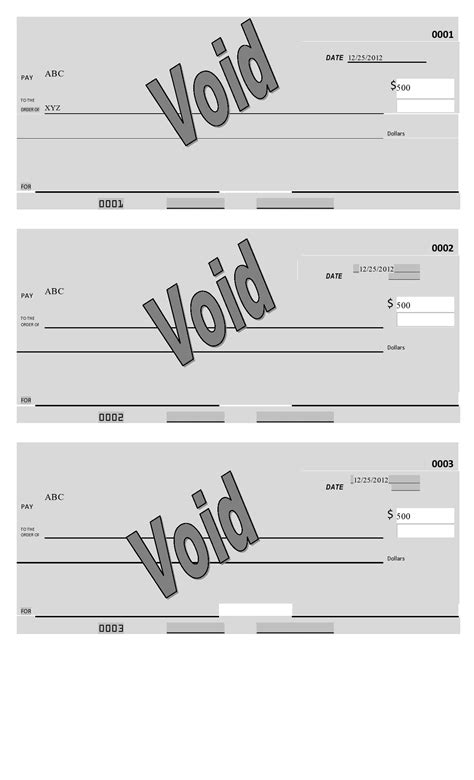 Voided Check Template Free