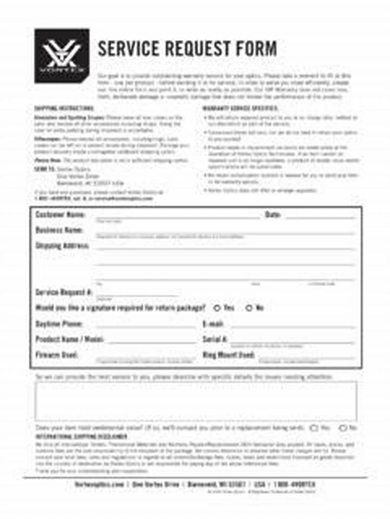 Vortex Service Request Form
