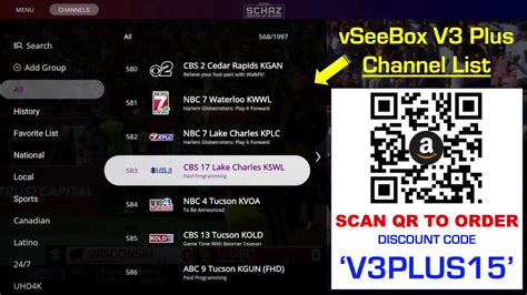 Vseebox V3 Pro Channel List Free Printable