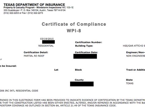 WPI 8 certificate legal consequences