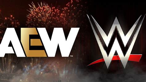 WWE and AEW logos comparison