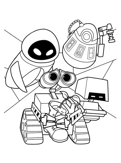 Wall E Printable Coloring Pages