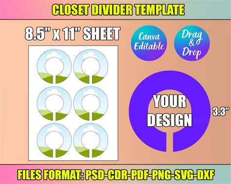 Wardrobe Divider Template