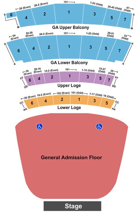 Warfield Theater Seating Chart