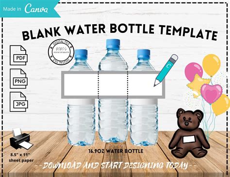 Water Bottle Templates