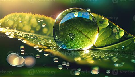 Water drops on a leaf