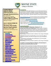 Wayne State Course Catalog