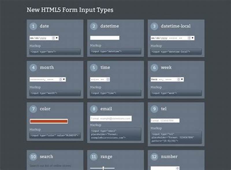 Web Form Input Types