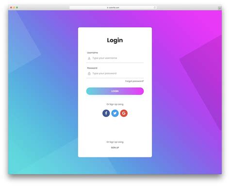 Website Login Template