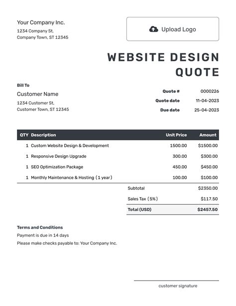 Website Quote Template