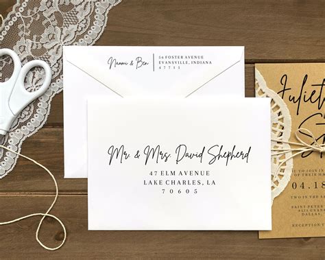 Wedding Invitation Address Labels Template