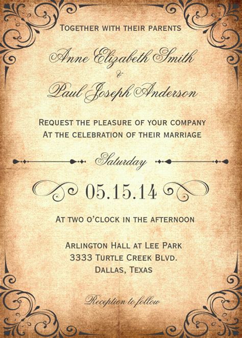 Wedding Invitation Wording Templates