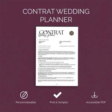 Wedding Organizer contract discussion