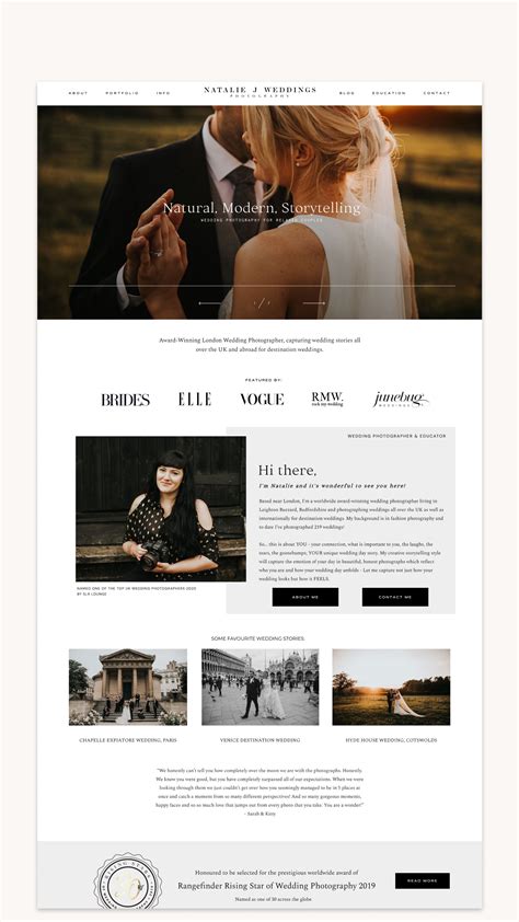 Wedding Photographer Website Templates