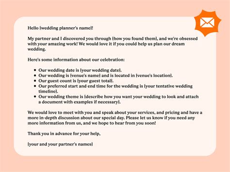 Wedding Photography Inquiry Email Template