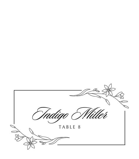 Wedding Place Card Templates